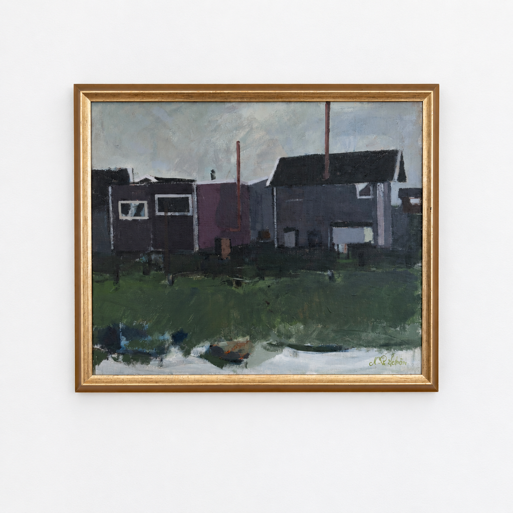 Modernist House Painting | Original Oil on Canvas
