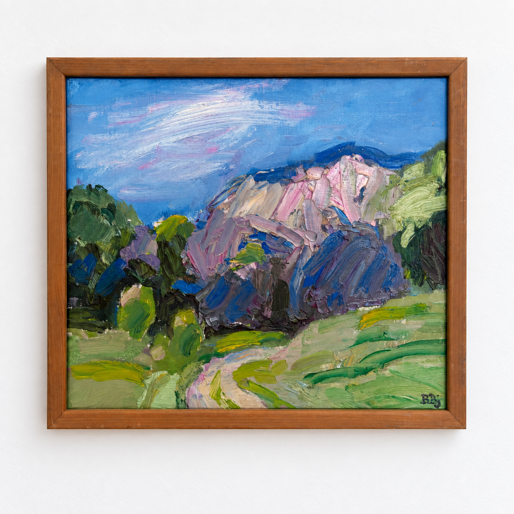 Colourful Swedish Landscape, Signed Original Oil Painting