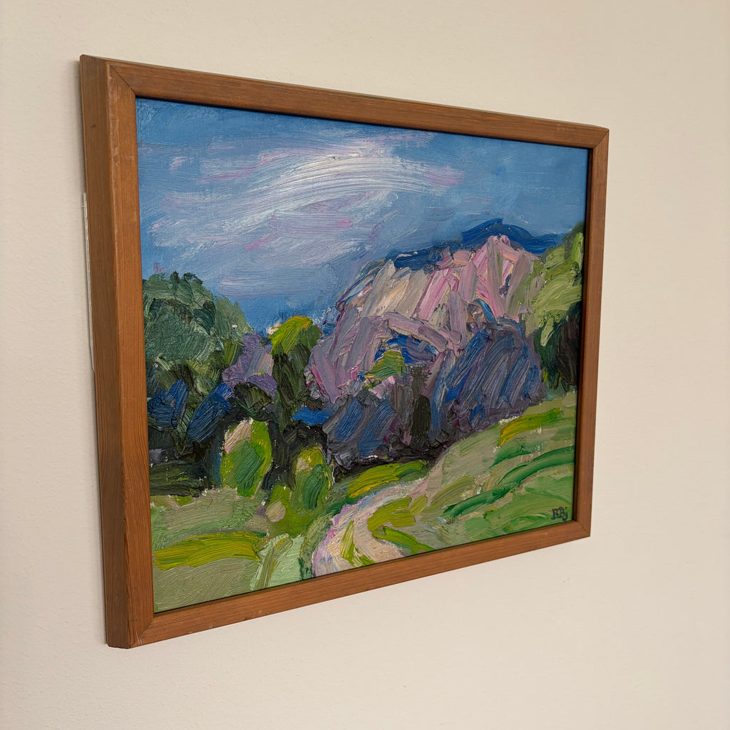 Colourful Swedish Landscape, Signed Original Oil Painting