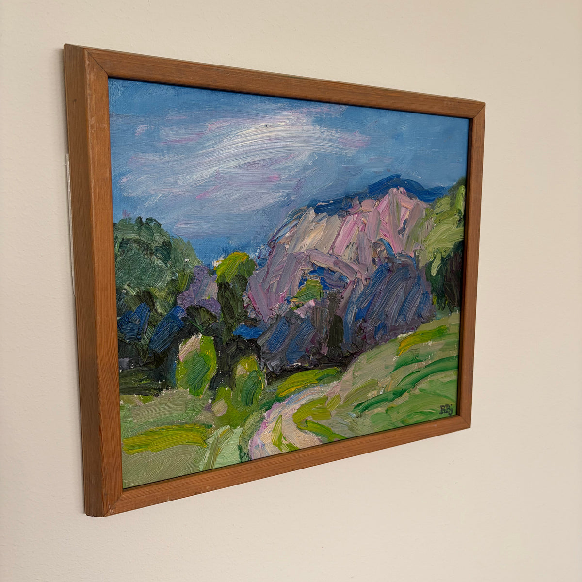 Colourful Swedish Landscape, Signed Original Oil Painting