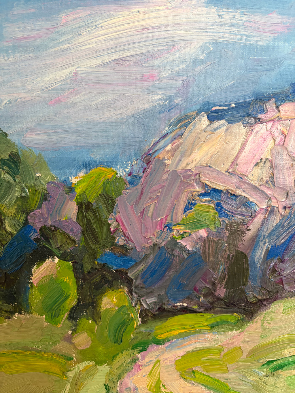 Colourful Swedish Landscape, Signed Original Oil Painting