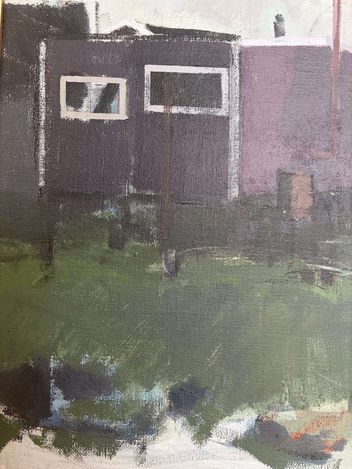 Modernist House Painting | Original Oil on Canvas