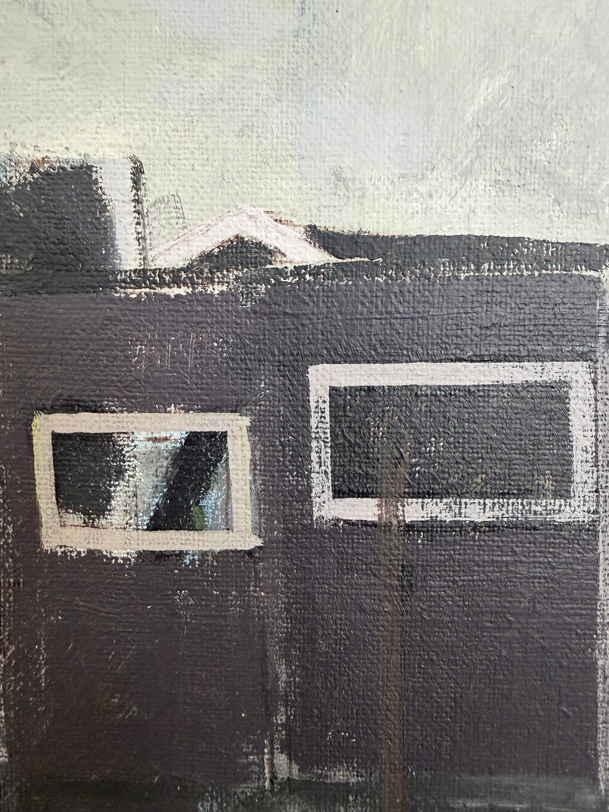 Modernist House Painting | Original Oil on Canvas