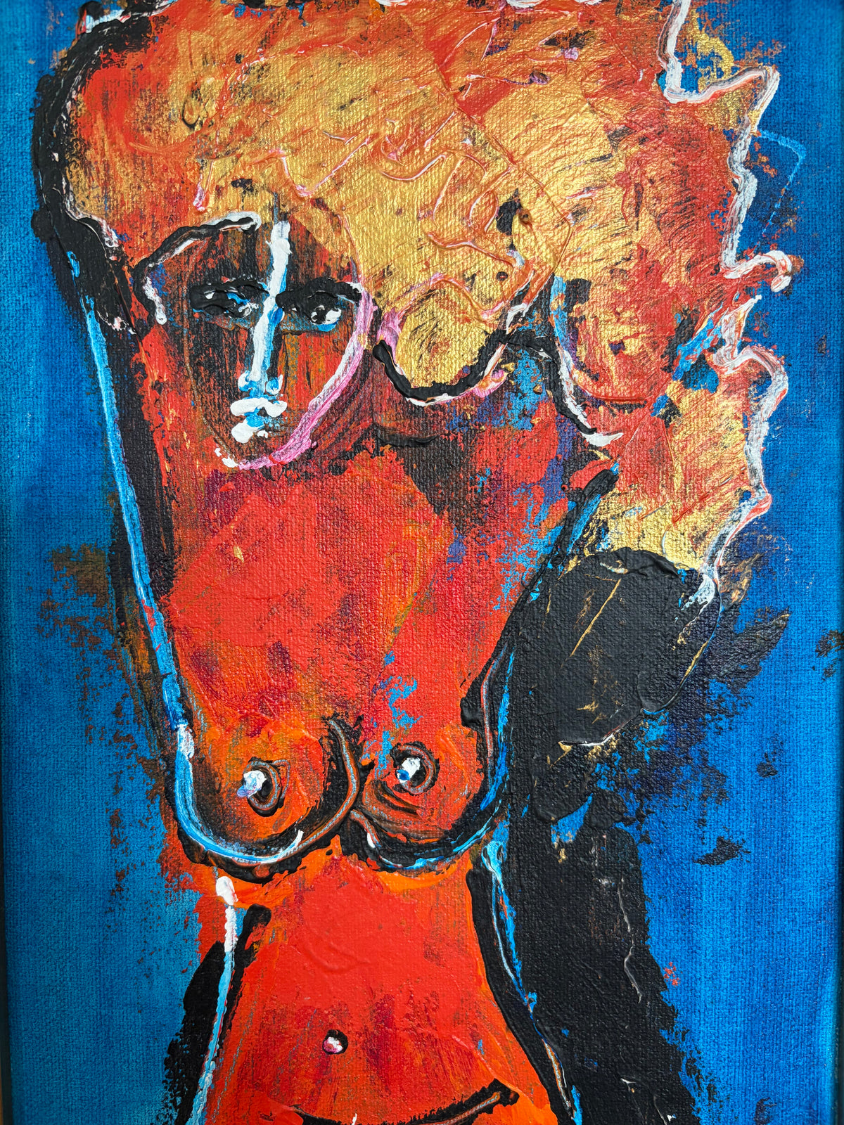 Neith Nevelson Original Figurative Painting, Signed and Dated 2016