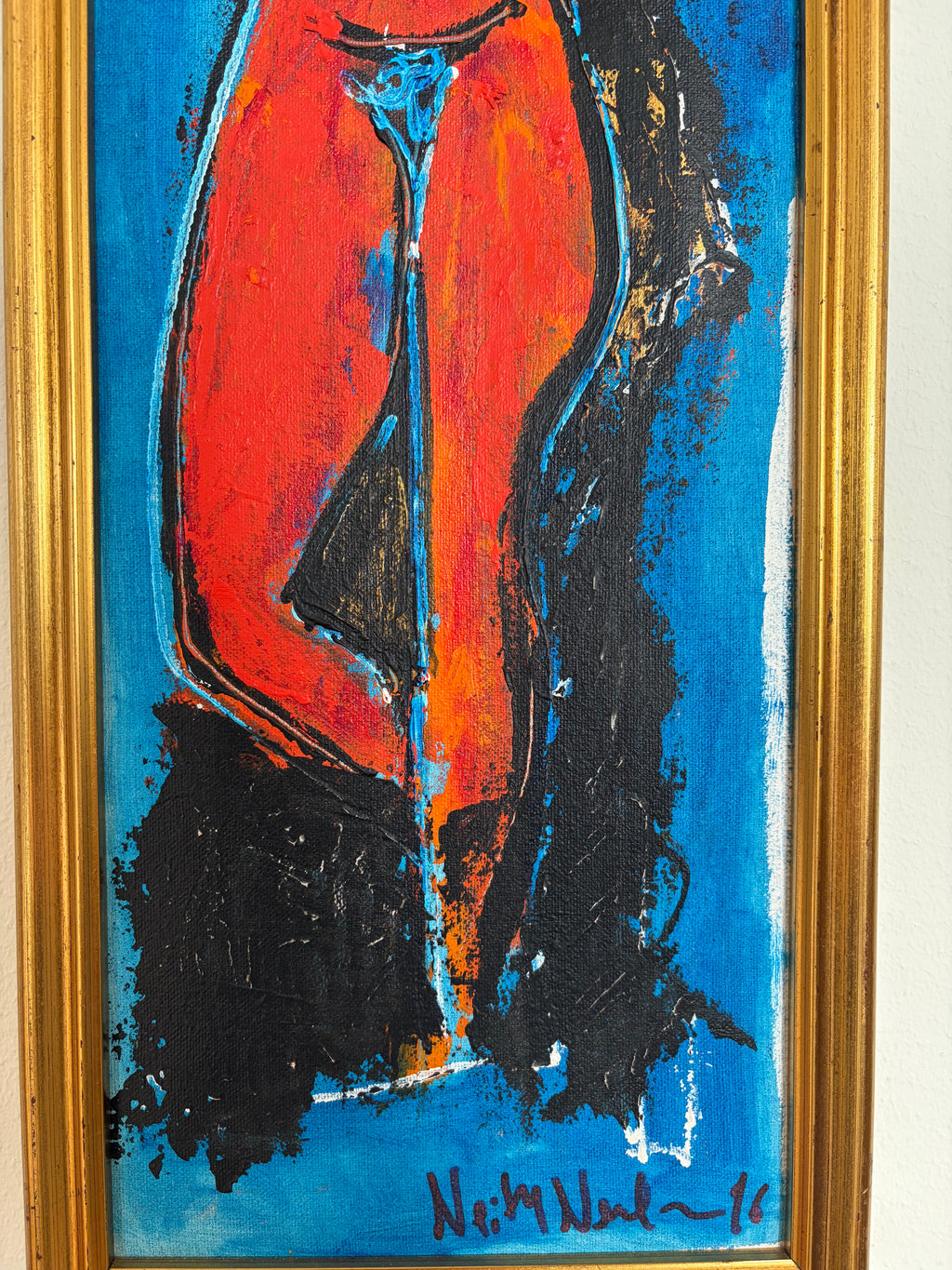 Neith Nevelson Original Figurative Painting, Signed and Dated 2016