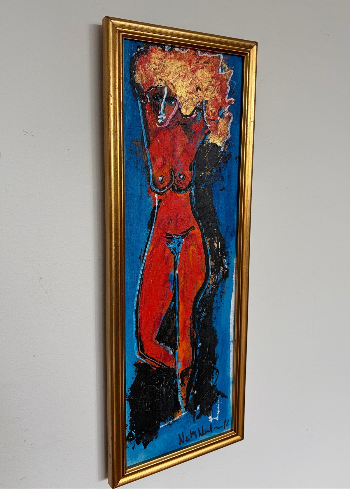 Neith Nevelson Original Figurative Painting, Signed and Dated 2016