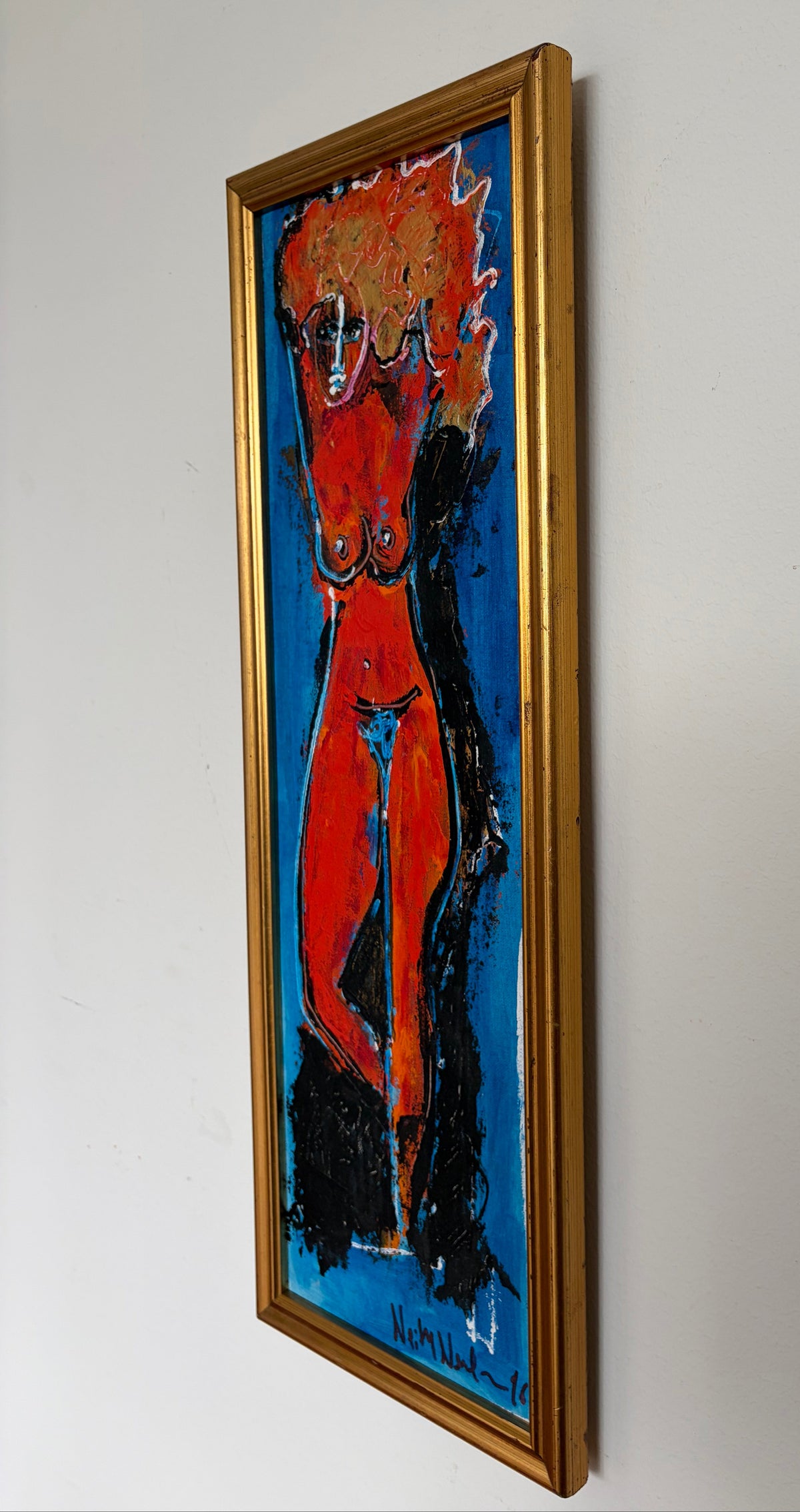 Neith Nevelson Original Figurative Painting, Signed and Dated 2016