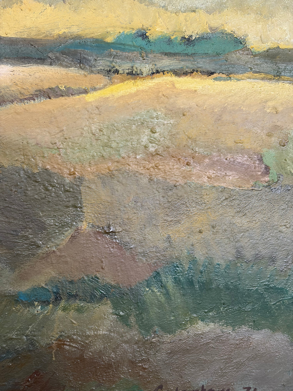 Swedish Modernist Landscape, Original Scandinavian Art, 97 × 66 cm