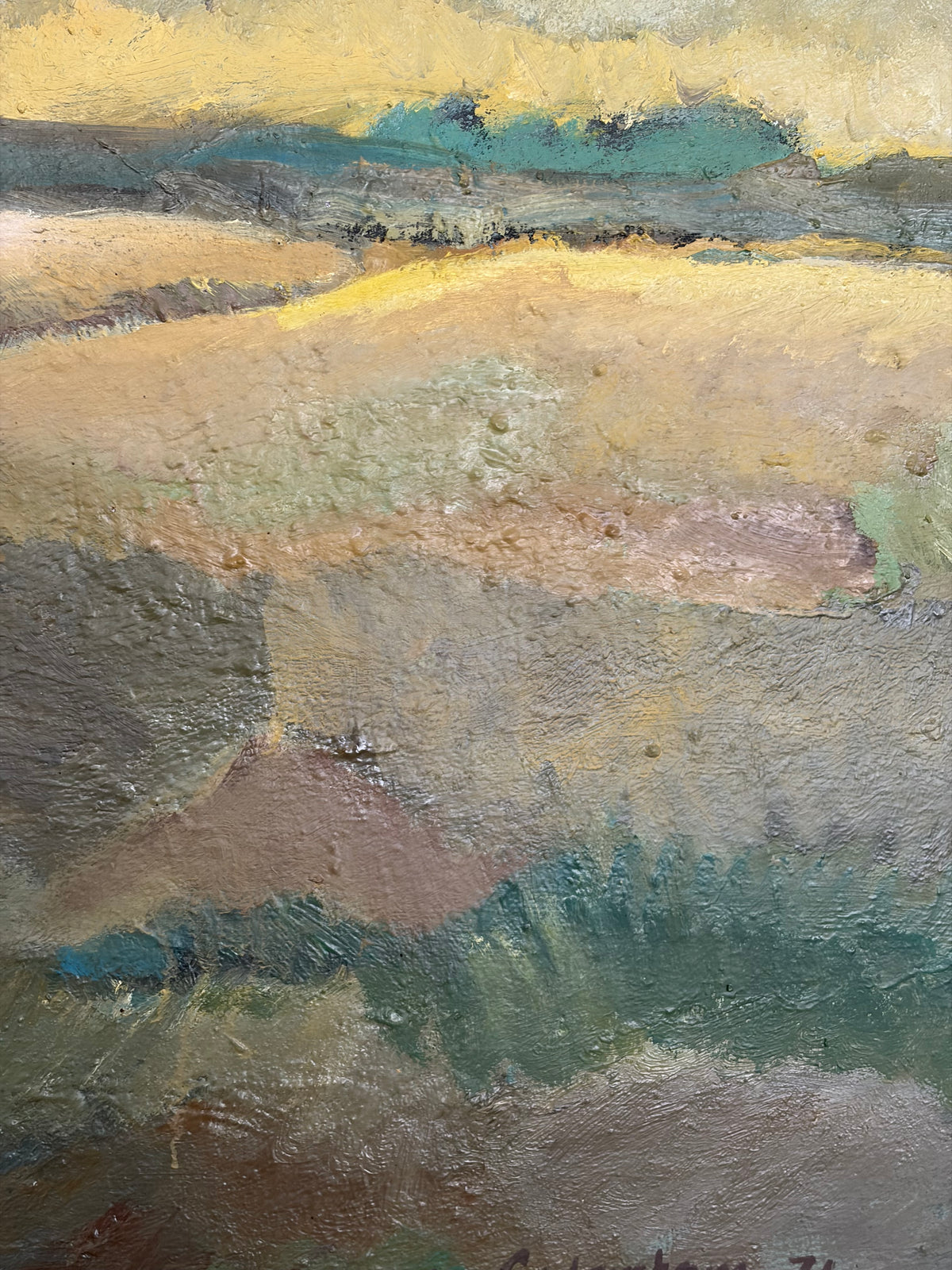 Swedish Modernist Landscape, Original Scandinavian Art, 97 × 66 cm