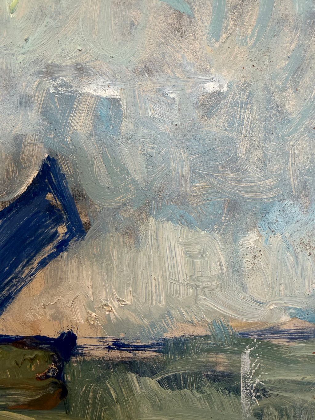 Vintage Sailboat Oil Painting, 1977 – Small Framed Coastal Seascape – Blue and Green – Signed BW