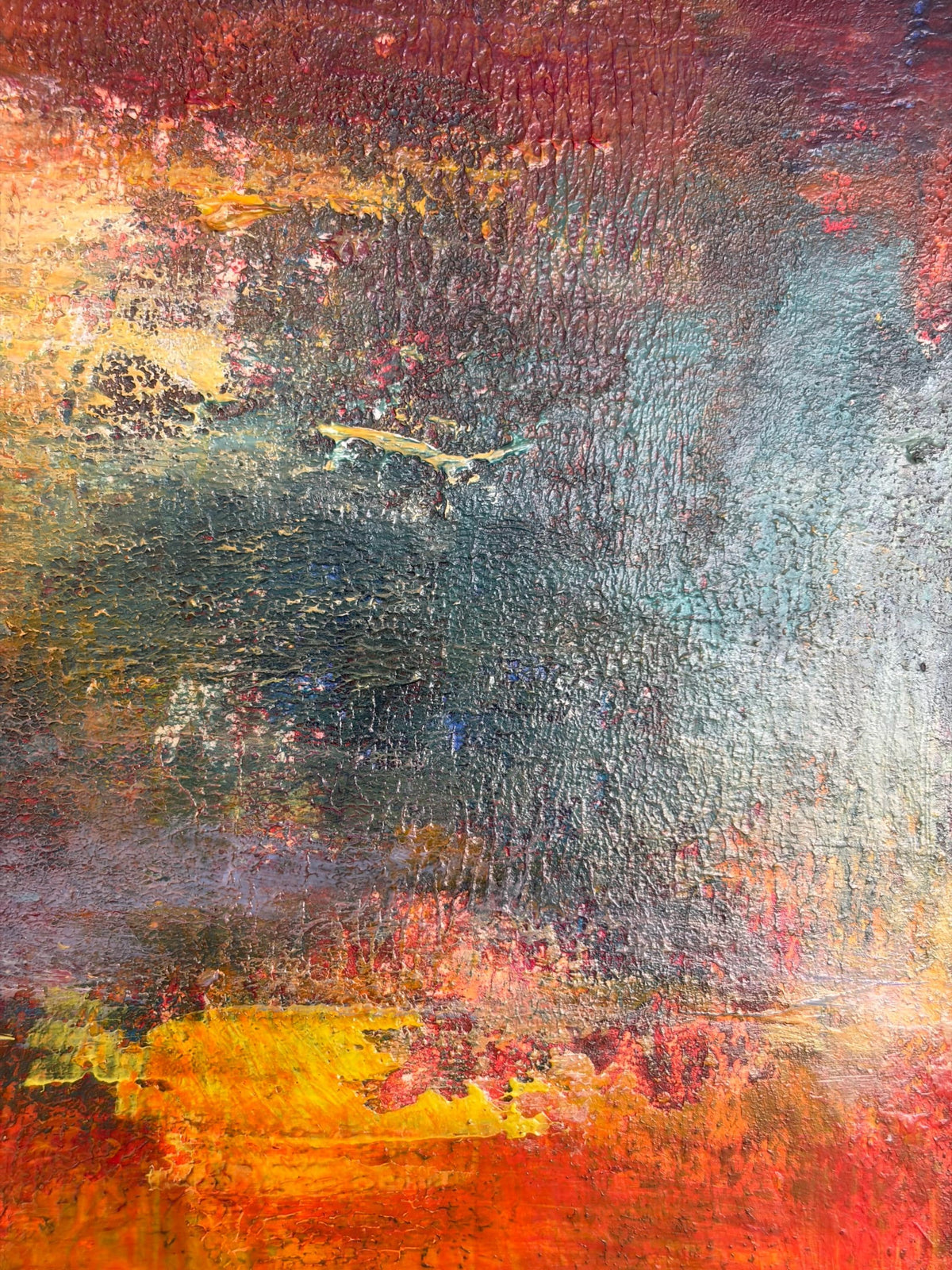 Original Katarina Hård Oil Painting | Small Framed Swedish Expressionist Landscape