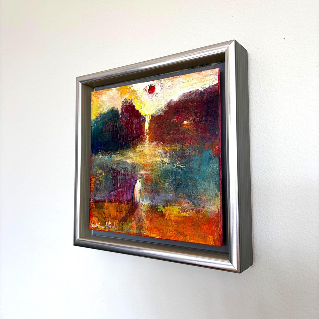 Original Katarina Hård Oil Painting | Small Framed Swedish Expressionist Landscape