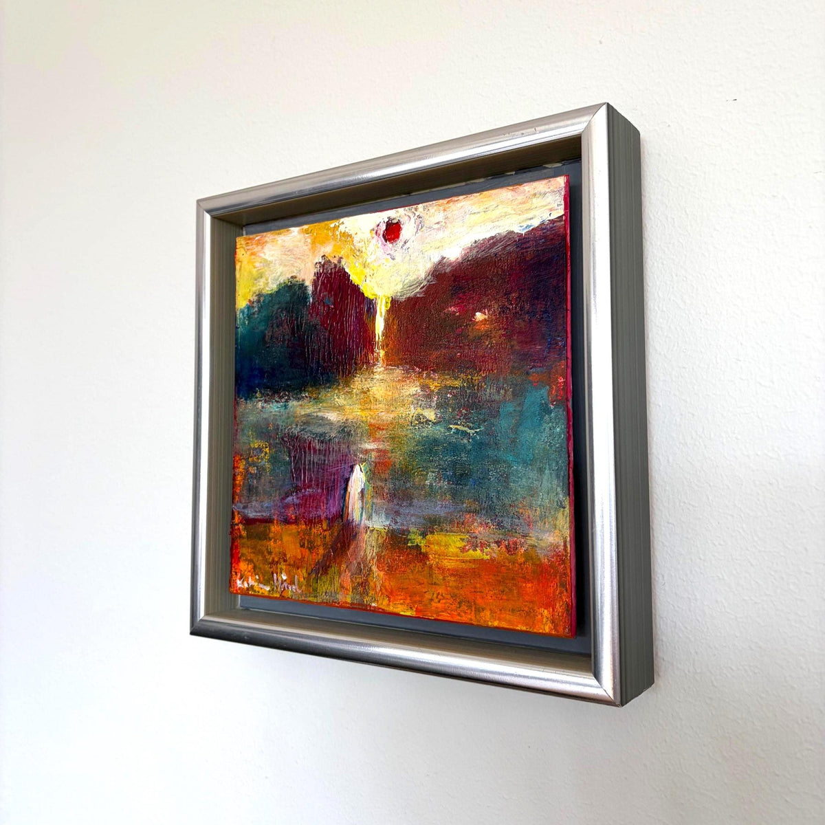 Original Katarina Hård Oil Painting | Small Framed Swedish Expressionist Landscape